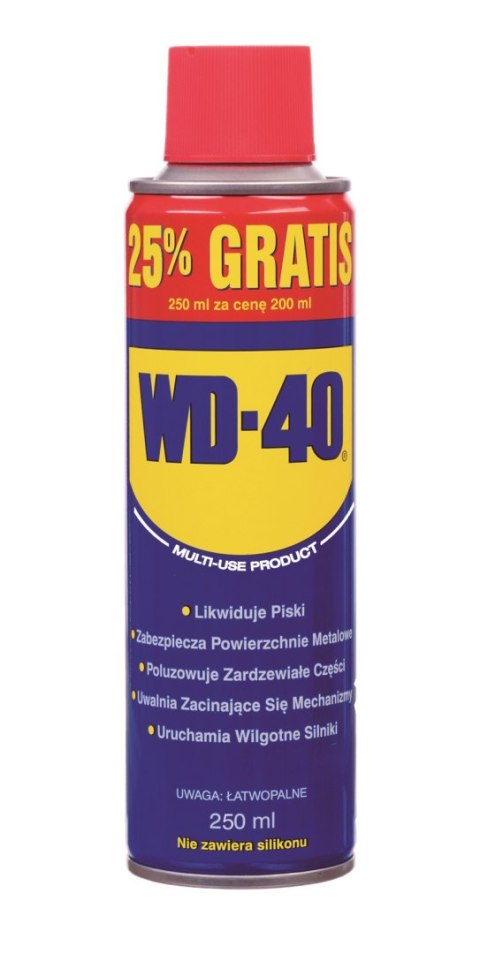 PREPARAT WIELOFUNKCYJNY WD-40 200ML + 25% GRATIS PREPARAT WIELOFUNKCYJNY WD-40 200ML + 25% GRATIS