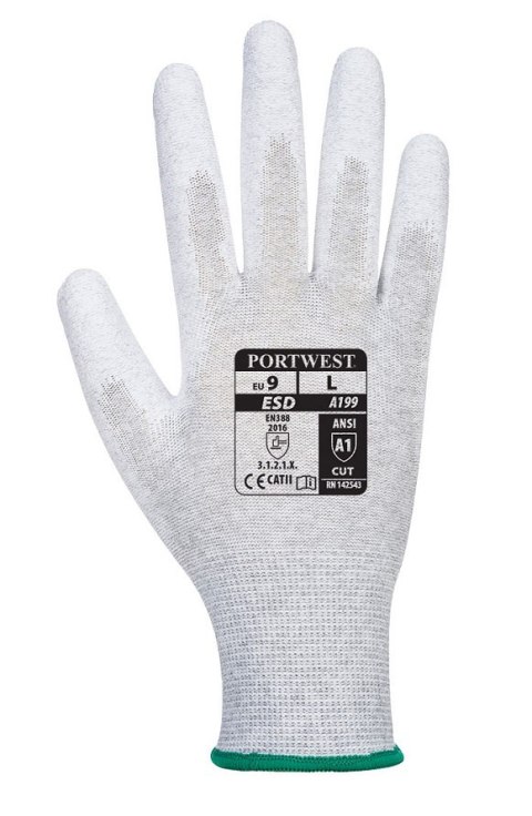 RĘKAWICE ANTYSTATYCZNE POWLEKANE PU A199 ROZMIAR XL RĘKAWICE ANTYSTATYCZNE POWLEKANE PU A199 ROZMIAR XL