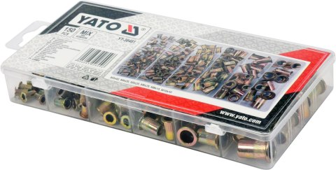 ZESTAW NITONAKRĘTEK STALOWYCH M3- M10, 150SZT ZESTAW NITONAKRĘTEK STALOWYCH M3- M10, 150SZT