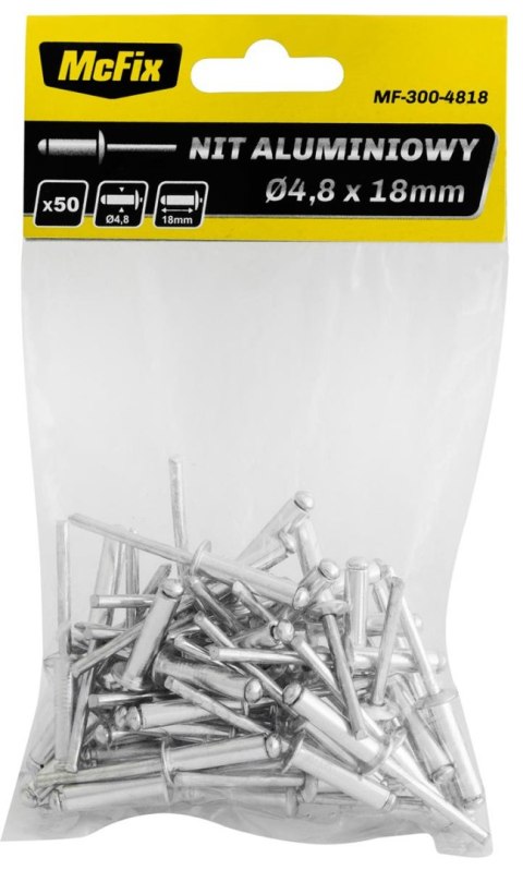 NITY ALUMINIOWE OP-50SZT 4.0*12.5MM NITY ALUMINIOWE OP-50SZT 4.0*12.5MM