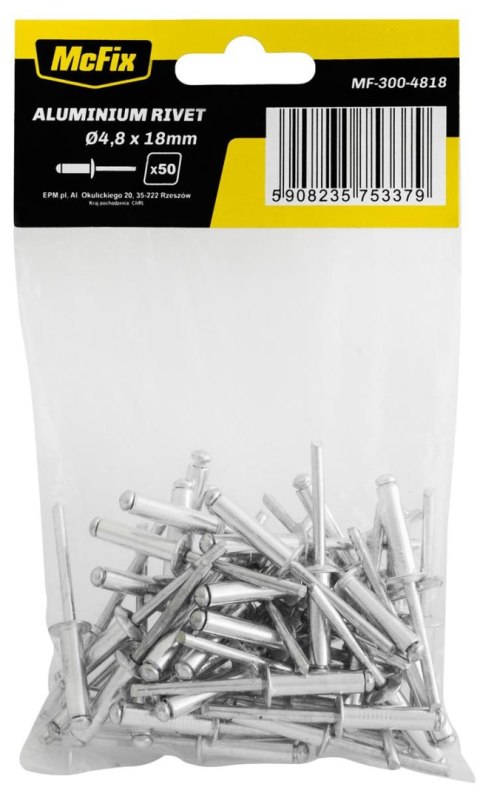 NITY ALUMINIOWE OP-50SZT 4.0*12.5MM NITY ALUMINIOWE OP-50SZT 4.0*12.5MM
