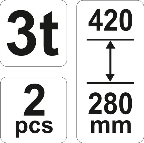 PODSTAWKI POD SAMOCHÓD 3T 2 SZT PODSTAWKI POD SAMOCHÓD 3T 2 SZT