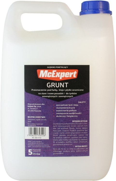GRUNT GŁĘBOKOPENETRUJĄCY 5L GRUNT GŁĘBOKOPENETRUJĄCY 5L