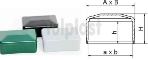 NASADKA NA SŁUPEK 40*60MM NSP 480 CZARNA NASADKA NA SŁUPEK 40*60MM NSP 480 CZARNA