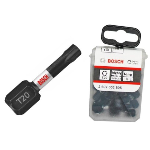 BIT, GROT, KOŃCÓWKA T20 25MM IMP 25PCS BIT, GROT, KOŃCÓWKA T20 25MM IMP 25PCS