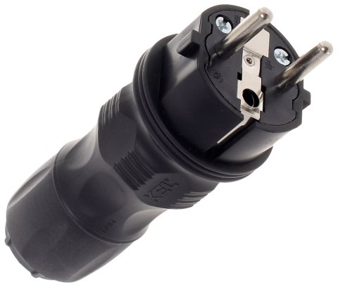 WTYCZKA PROSTA 2P+Z, 16A EXTREM UNI IP54 CZARNA WTYCZKA PROSTA 2P+Z, 16A EXTREM UNI IP54 CZARNA