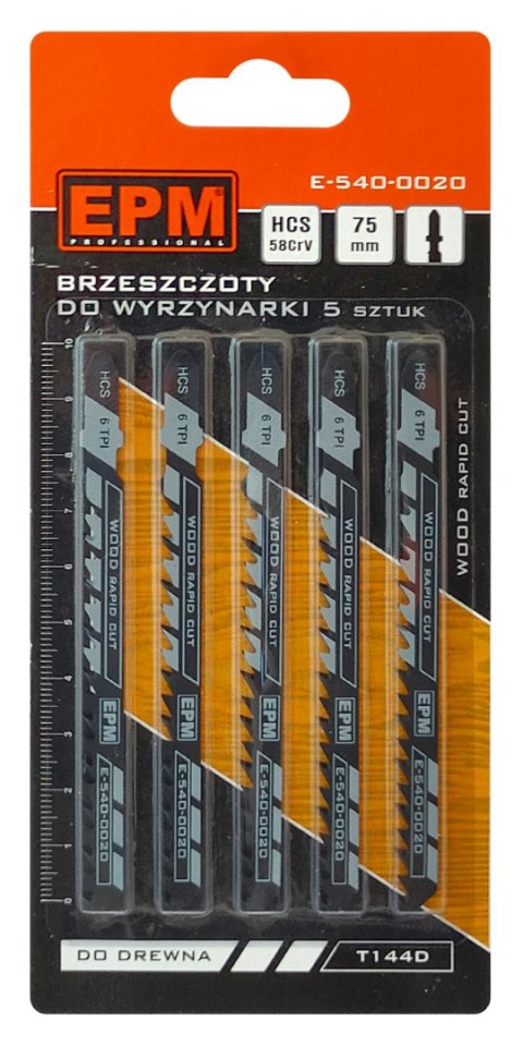 BRZESZCZOT DO WYRZYNARKI 100MM 6TPI DREWNO T144D 5 SZTUK BRZESZCZOT DO WYRZYNARKI 100MM 6TPI DREWNO T144D 5 SZTUK