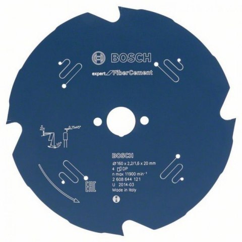 TARCZA PILARSKA EXPERT FOR CEMENT 160*20*2.2MM 4T TARCZA PILARSKA EXPERT FOR CEMENT 160*20*2.2MM 4T