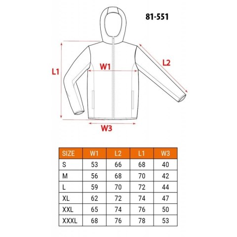 KURTKA SOFTSHELL Z KAPTUREM ODPINANYM, ROZMIAR S KURTKA SOFTSHELL Z KAPTUREM ODPINANYM, ROZMIAR S