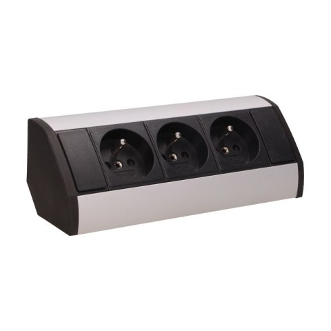 GNIAZDO MEBLOWE 3X2P+Z CZARNO-SREBRNE GNIAZDO MEBLOWE 3X2P+Z CZARNO-SREBRNE