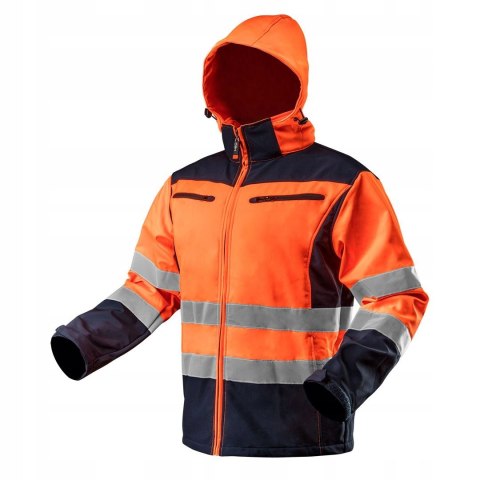 KURTKA SOFTSHELL Z KAPTUREM POMARAŃCZOWA, ROZMIAR XXL KURTKA SOFTSHELL Z KAPTUREM POMARAŃCZOWA, ROZMIAR XXL