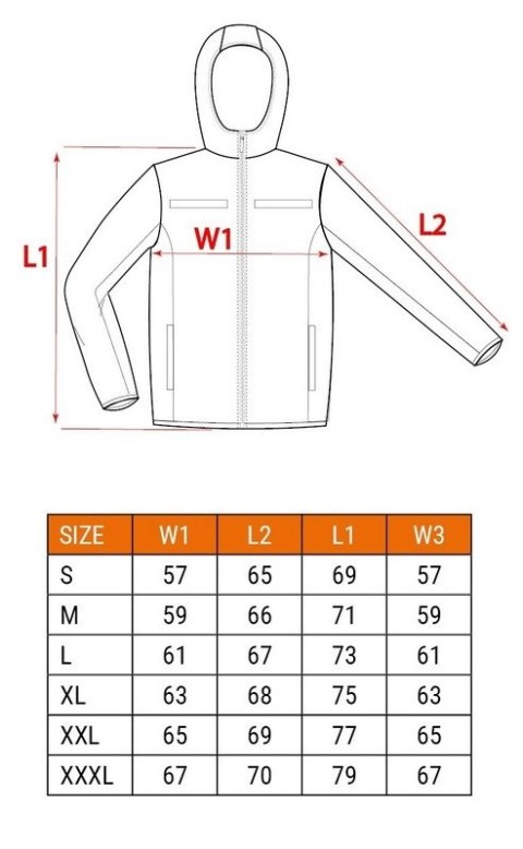 KURTKA SOFTSHELL Z KAPTUREM POMARAŃCZOWA, ROZMIAR XXL KURTKA SOFTSHELL Z KAPTUREM POMARAŃCZOWA, ROZMIAR XXL