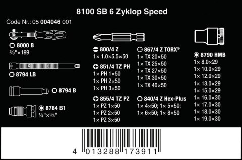 ZESTAW KLUCZY NASADOWYCH 3/8'' ZYLKOP, 29 CZ. ZESTAW KLUCZY NASADOWYCH 3/8'' ZYLKOP, 29 CZ.