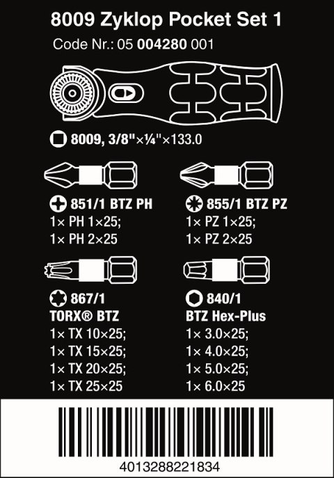 ZESTAW ZYKLOP POCKET SET 1, 13CZ. ZESTAW ZYKLOP POCKET SET 1, 13CZ.