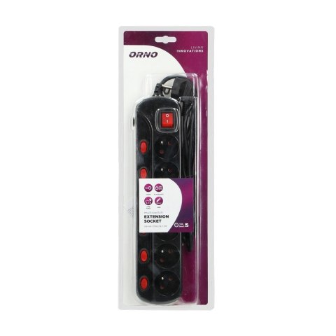 LISTWA ZASILAJĄCA 'MULTISWITCH', 6X2P+Z, KABEL 3X1,0M CZARNY LISTWA ZASILAJĄCA 'MULTISWITCH', 6X2P+Z, KABEL 3X1,0M CZARNY