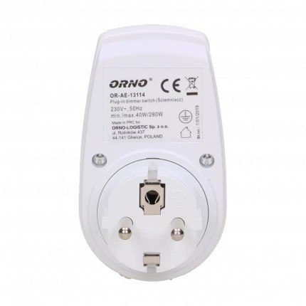 ŚCIEMNIACZ Z GNIAZDEM 2P+Z MAX 280W ŚCIEMNIACZ Z GNIAZDEM 2P+Z MAX 280W