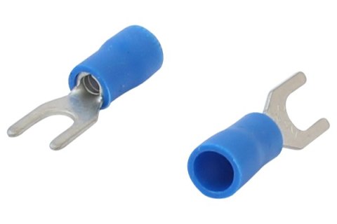KOŃCÓWKA WIDEŁKOWA IZOLOWANA 1.5-2.5MM 2/4MM 10 SZTUK KOŃCÓWKA WIDEŁKOWA IZOLOWANA 1.5-2.5MM 2/4MM 10 SZTUK