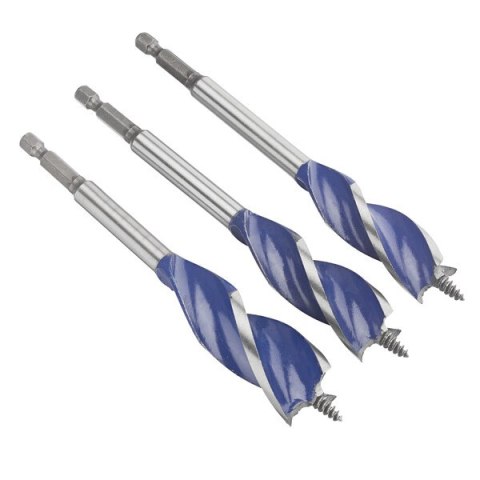 ZESTAW WIERTEŁ DO DREWNA BLUE GROOVE 6X 20,22,25 MM ZESTAW WIERTEŁ DO DREWNA BLUE GROOVE 6X 20,22,25 MM