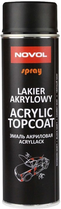 SPRAY ACRYL TOPCOAT CZARNY MAT 500 ML SPRAY ACRYL TOPCOAT CZARNY MAT 500 ML