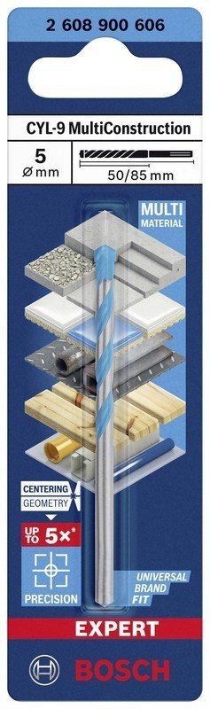 WIERTŁO EXPERT MULTICONSTRUCTION CYL-9 5*50*85MM WIERTŁO EXPERT MULTICONSTRUCTION CYL-9 5*50*85MM